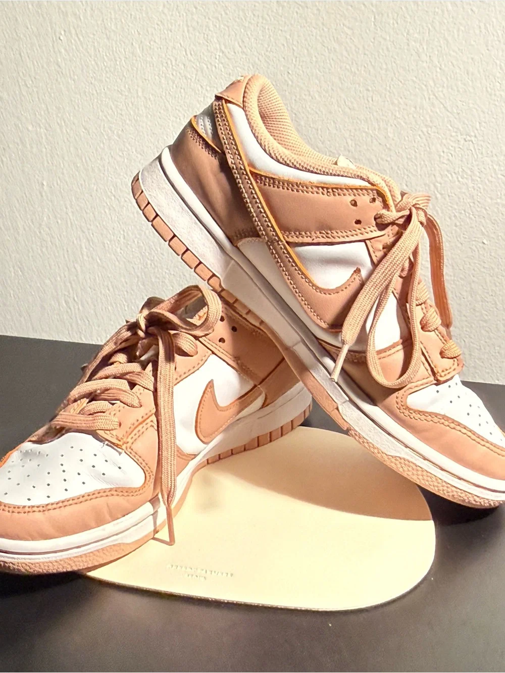 Nike Women’s Dunks Panda Low-Top Sneakers in Peach/White